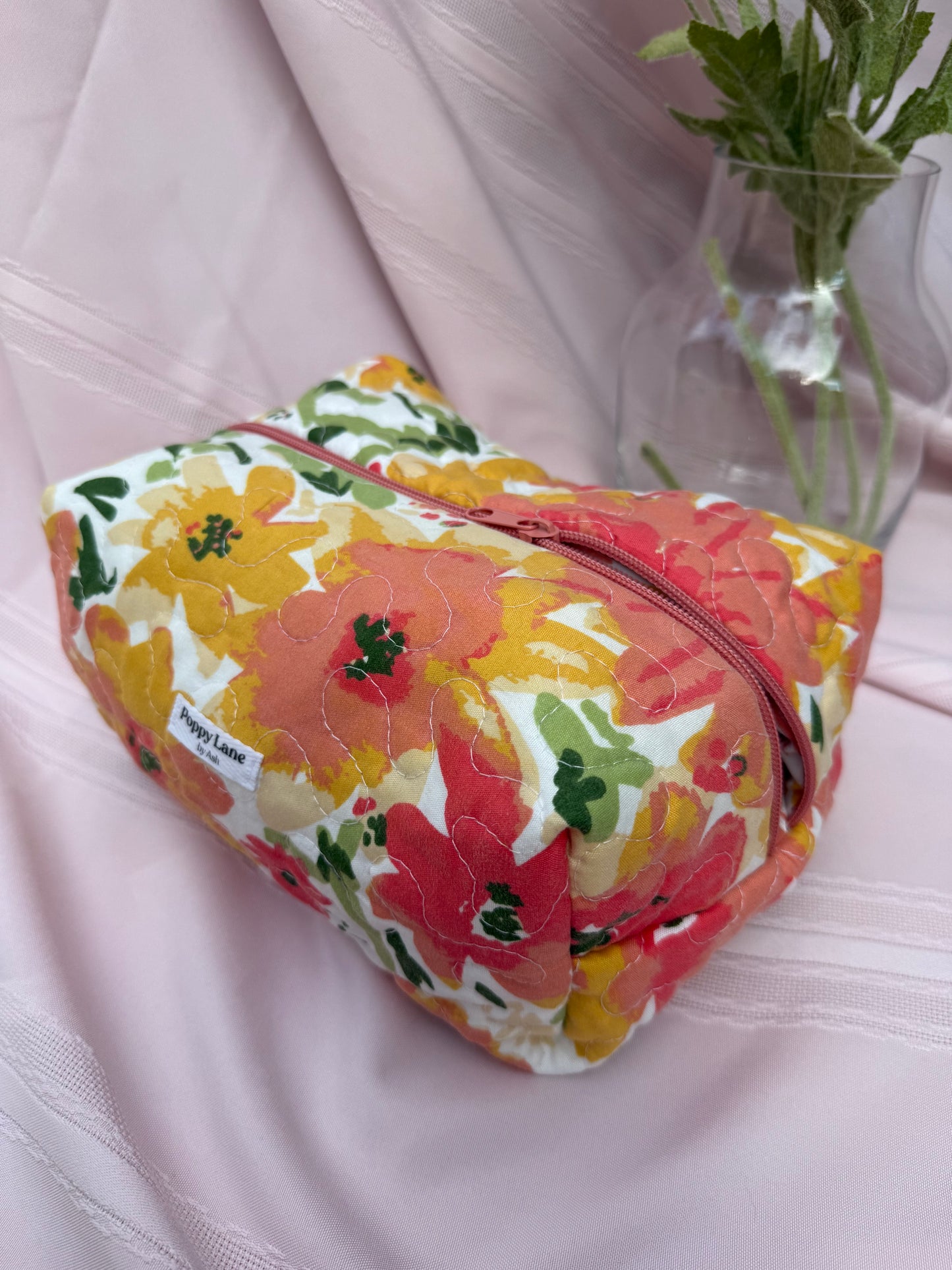 Floral Quilted Boxy Bag