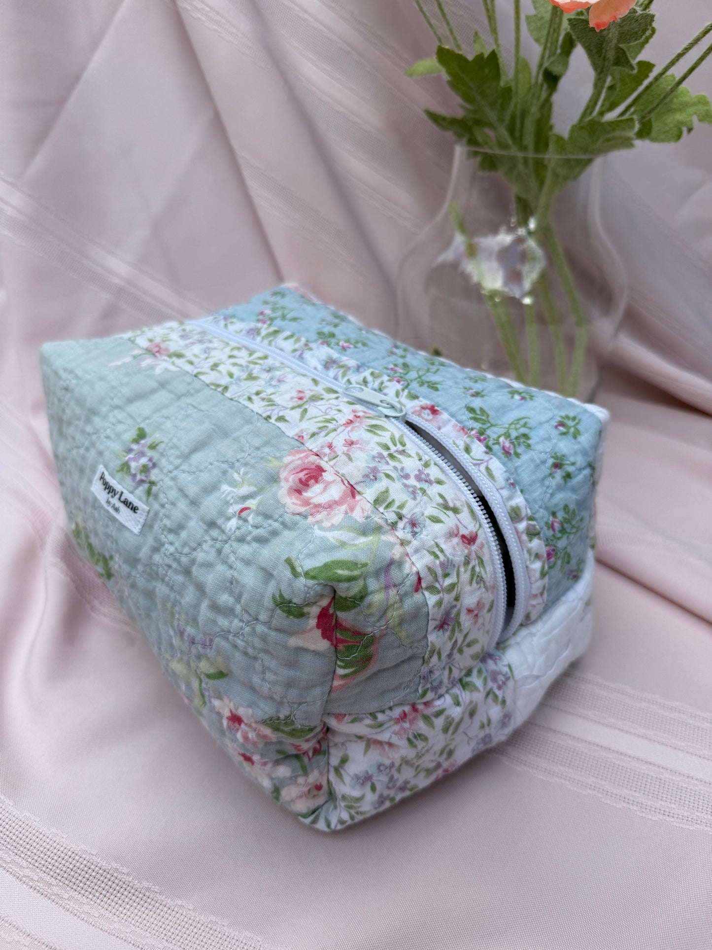 Pastel Rose Quilted Boxy Bag
