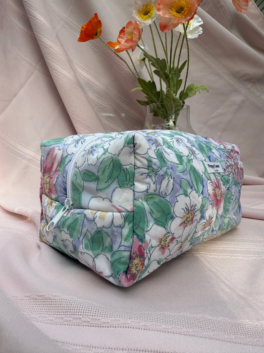Pastel Floral Quilted Boxy Bag