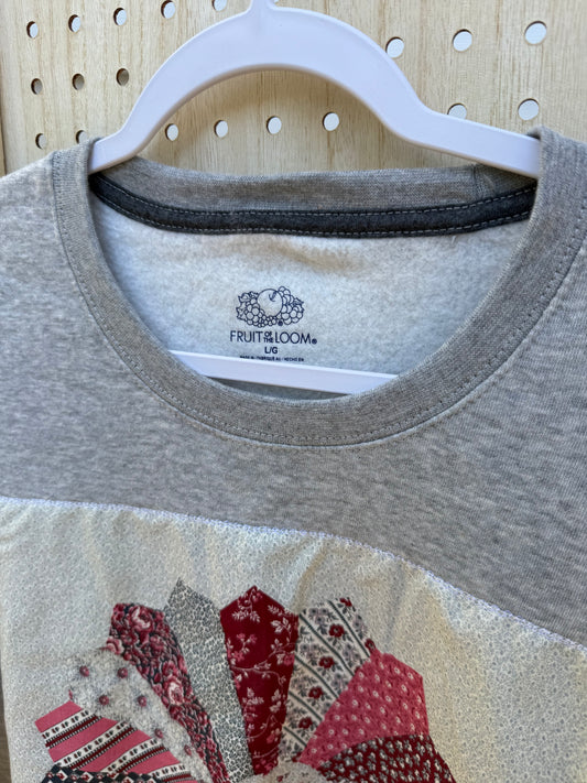 The Pink Petal Quilt Crewneck (Large)