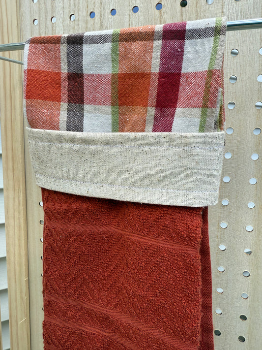 Autumn Plaid Hanging Towel