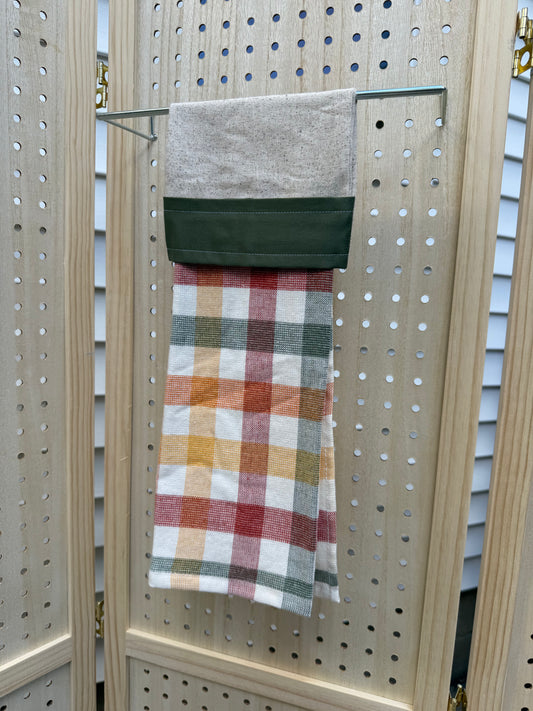 Evergreen Plaid Hanging Towel