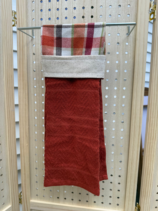 Autumn Plaid Hanging Towel