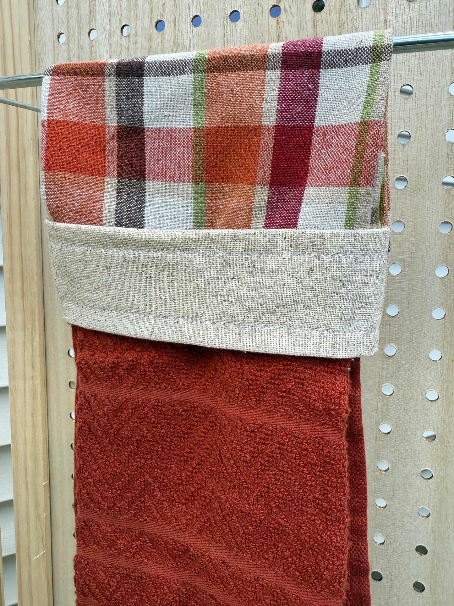 Autumn Plaid Hanging Towel